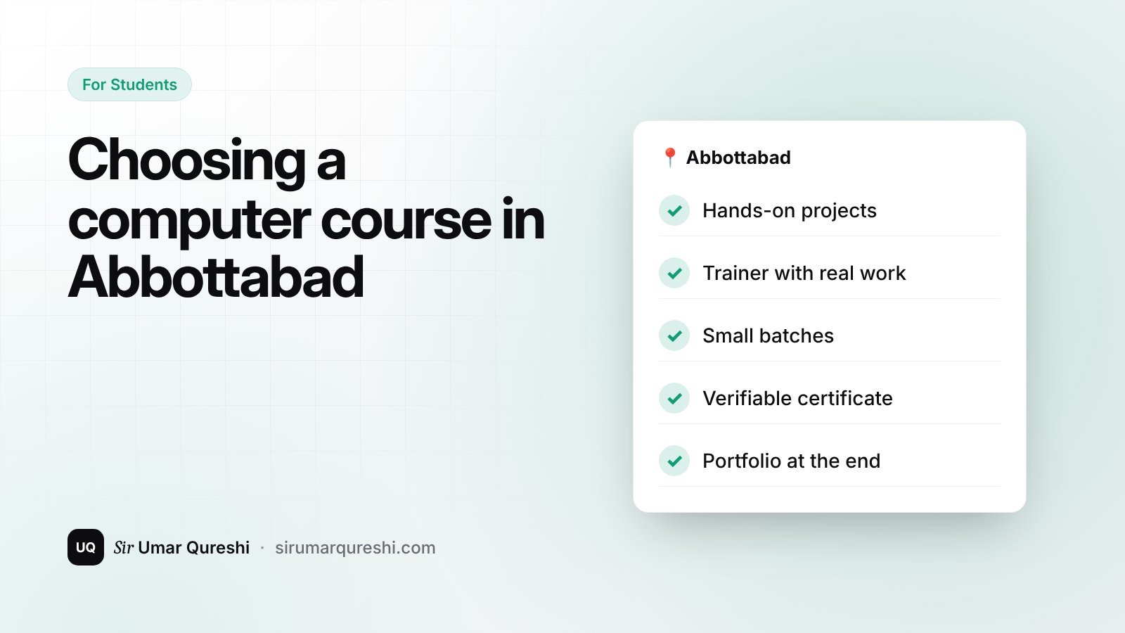 How to choose the right computer course in Abbottabad (and avoid wasting money)