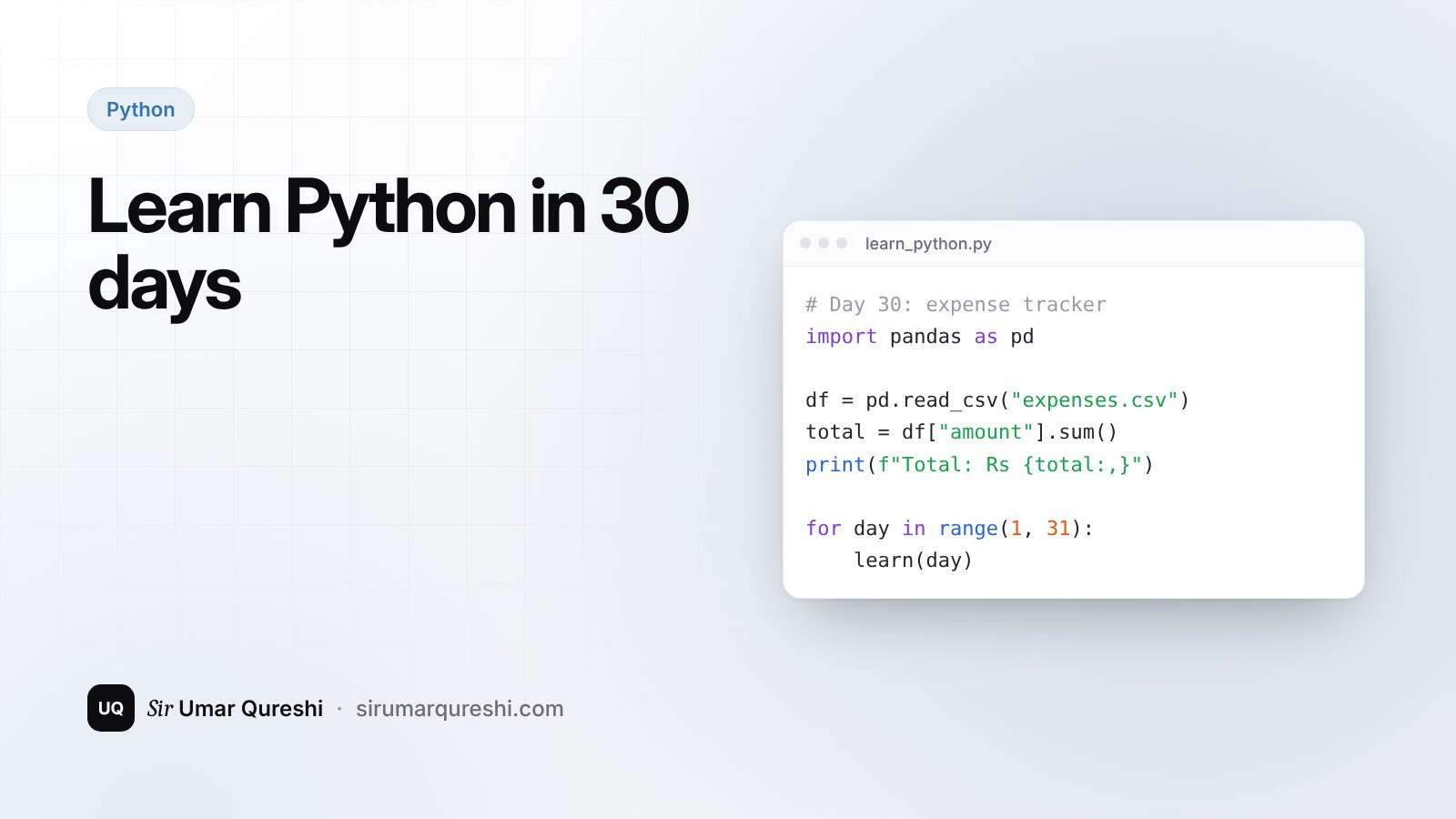 Learn Python in 30 days: a day-by-day plan for complete beginners